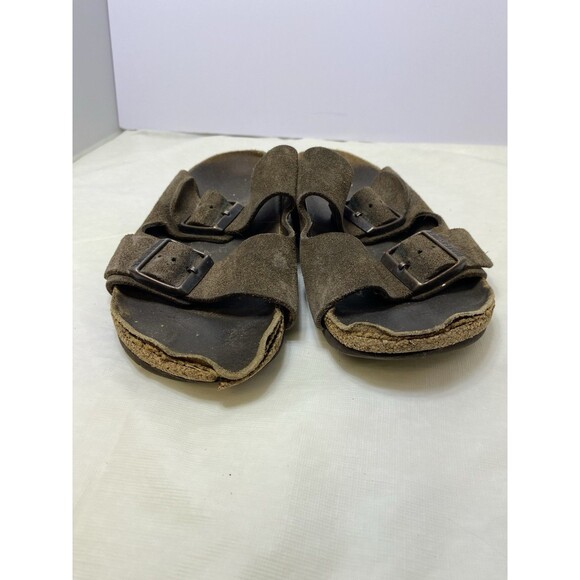 Birkenstock Women's Arizona Brown Soft Footbed Slide Sandals Parts Only Size 6 - Picture 5 of 10